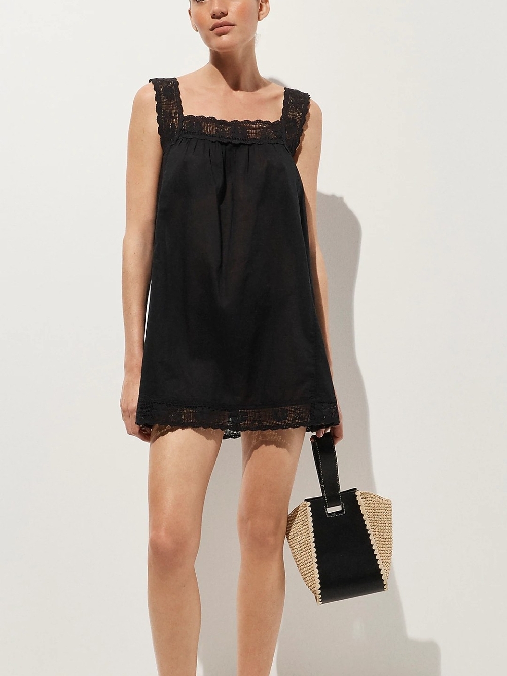 J. Crew Lace-trim mini beach dress